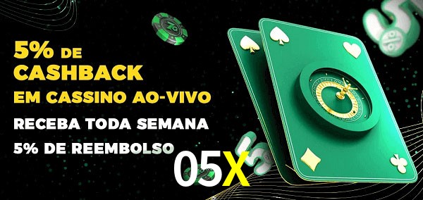 Promoções do cassino ao Vivo 05X